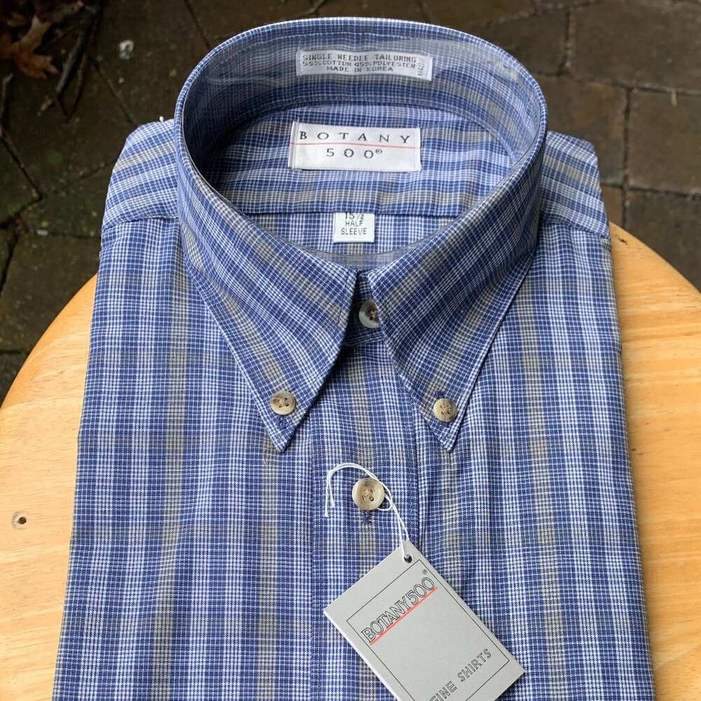 Men's BOTANY 500 Short Sleeve Button Down Shirt